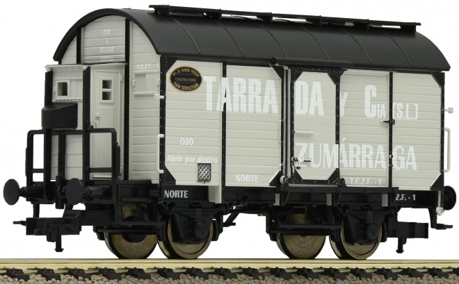 Box car with integrated tanks for wine transport with brakemans cabin of TARRADA Y CIA of NORTE<br /><a href='images/pictures/Fleischmann/230703.jpg' target='_blank'>Full size image</a>